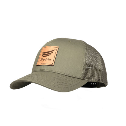 Tanglefree Leather Patch Trucker Hat
