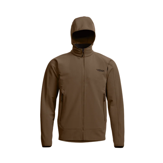 Alpha Fleece Hooded Jacket - Cattail Brown