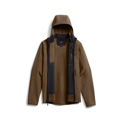 Alpha Fleece Hooded Jacket - Cattail Brown