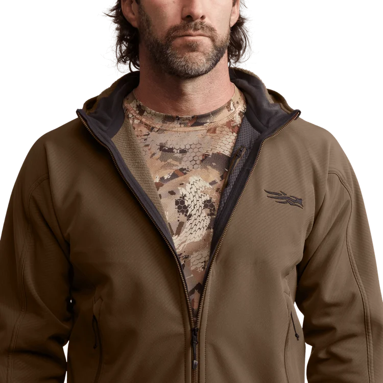 Alpha Fleece Hooded Jacket - Cattail Brown