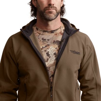 Alpha Fleece Hooded Jacket - Cattail Brown