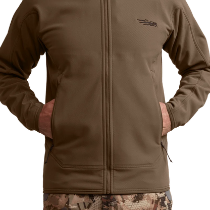 Alpha Fleece Hooded Jacket - Cattail Brown