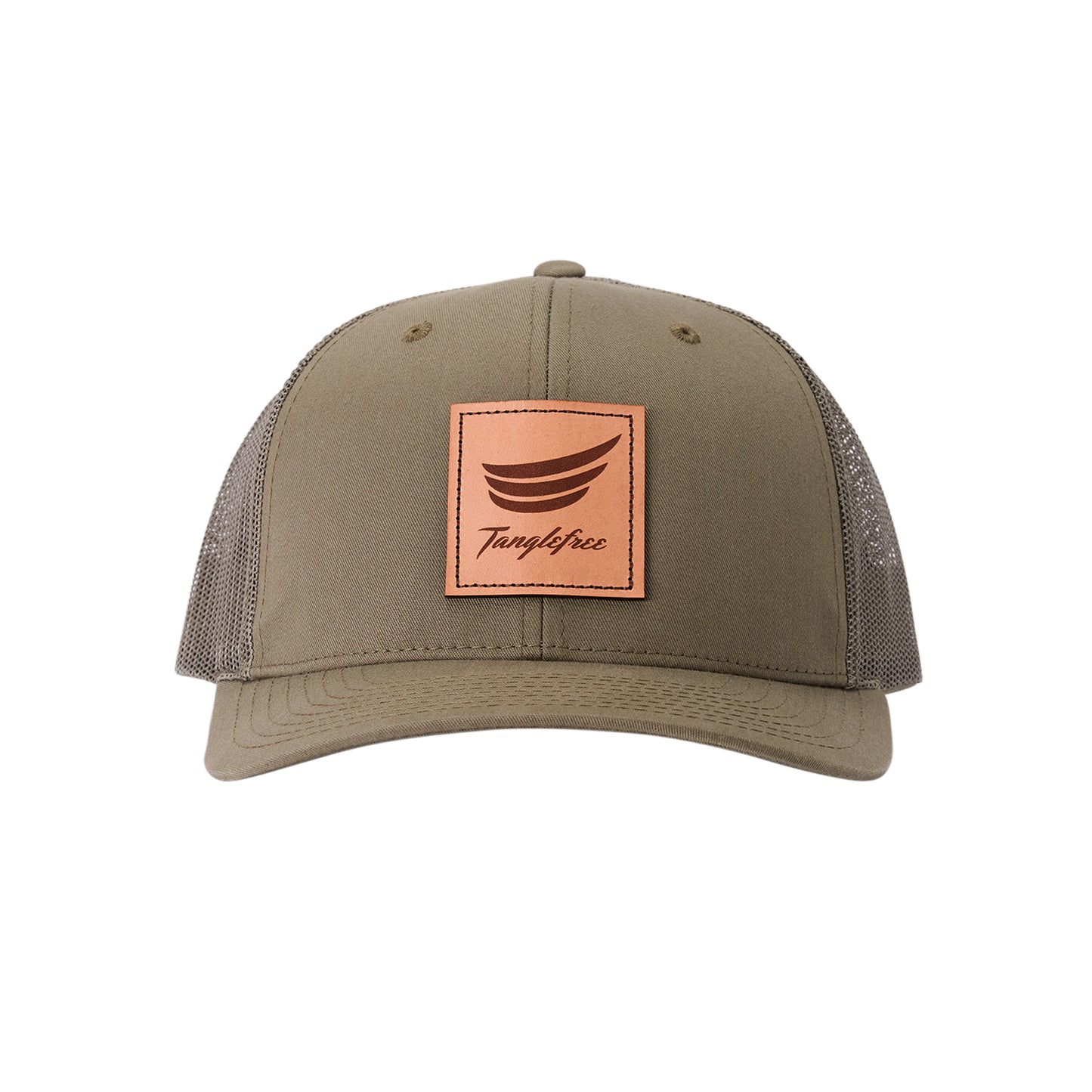 Tanglefree Leather Patch Trucker Hat