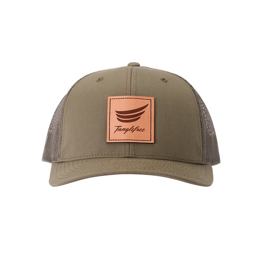 Tanglefree Leather Patch Trucker Hat