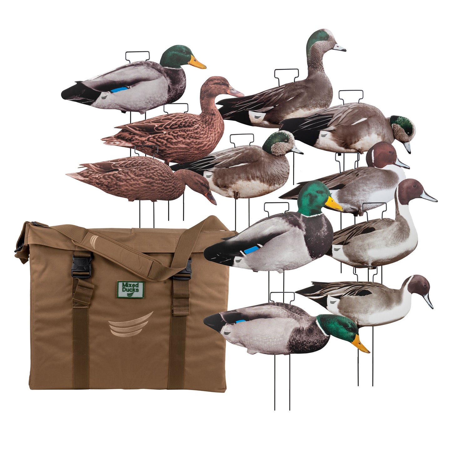 Skinny Duck Decoys 60 Pack with Skinny Dirt Decoy Bag – Tanglefree