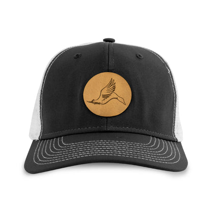 Tanglefree Grey Trucker Hat w/ Leather Patch