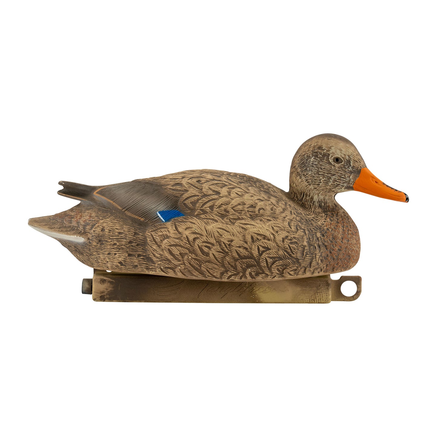 Mallard hen decoy side angle image